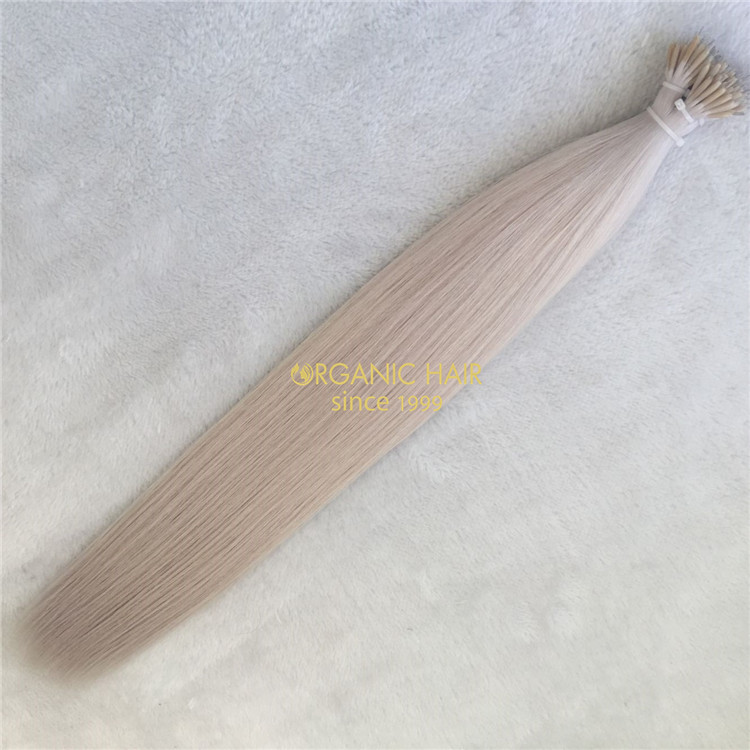 Human full cuticle hair nano ring hair extensions #60A color X135